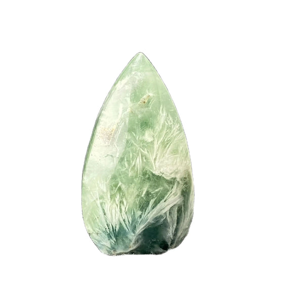 Green Feather Fluorite Torch-ToShay.org