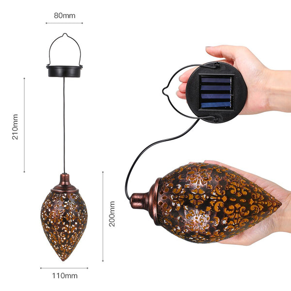 Moroccan Hanging Solar Lantern-ToShay.org