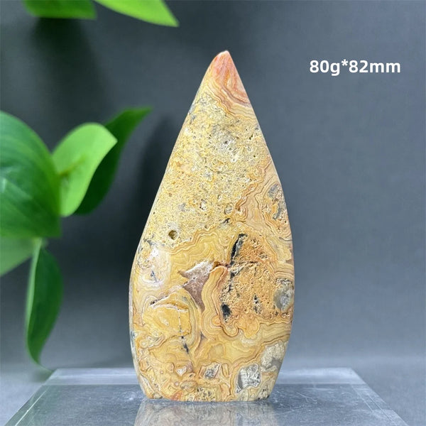Yellow Crazy Agate Torch-ToShay.org