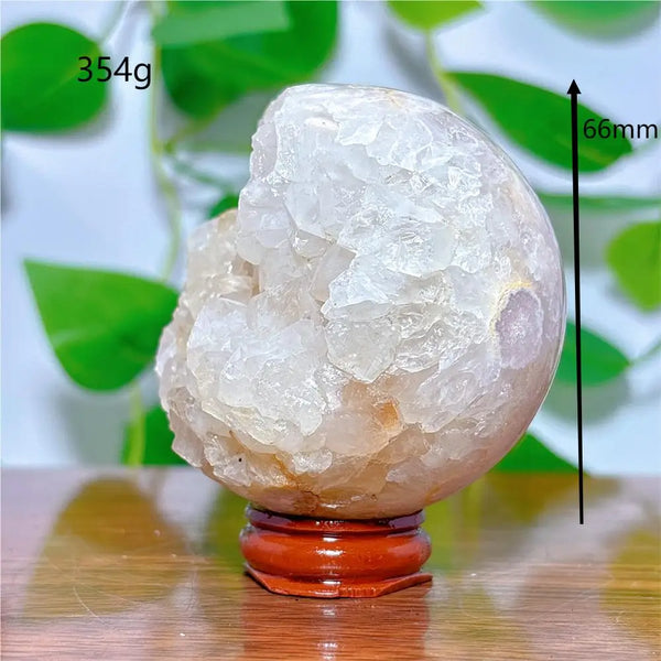 Pink Flower Agate Ball-ToShay.org