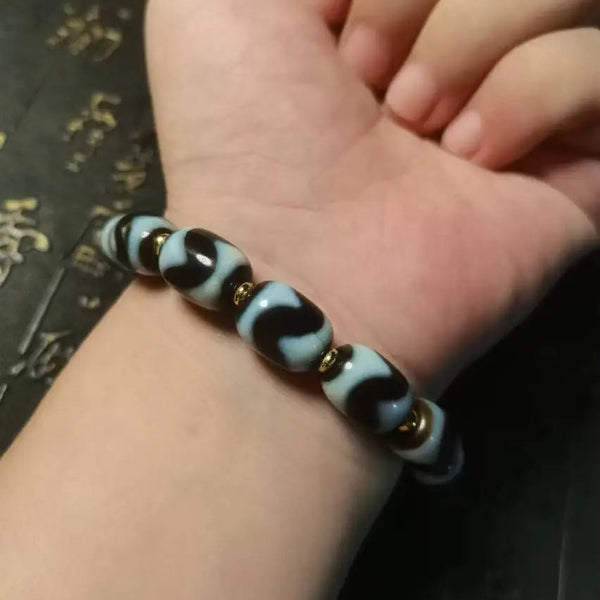 Tibetan Agate Dzi Bracelet-ToShay.org