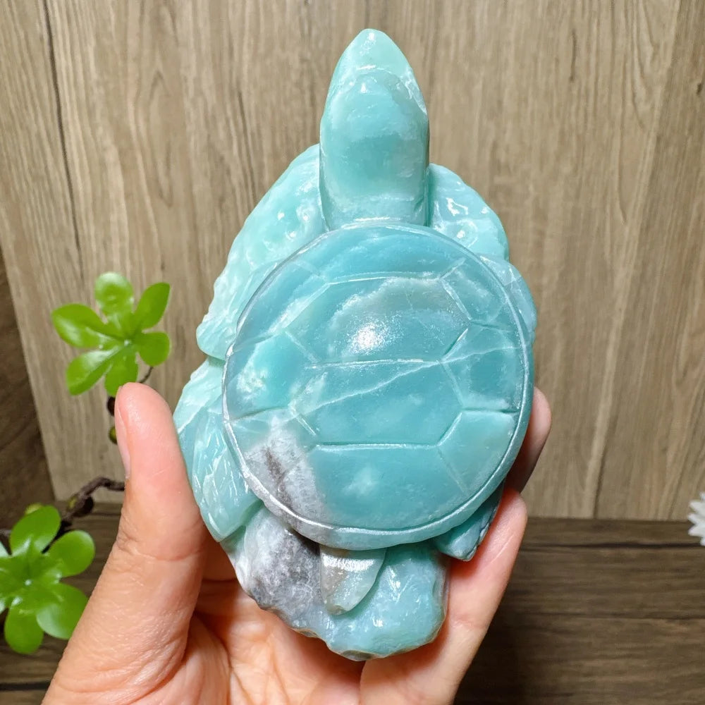 Blue Calcite Turtle-ToShay.org