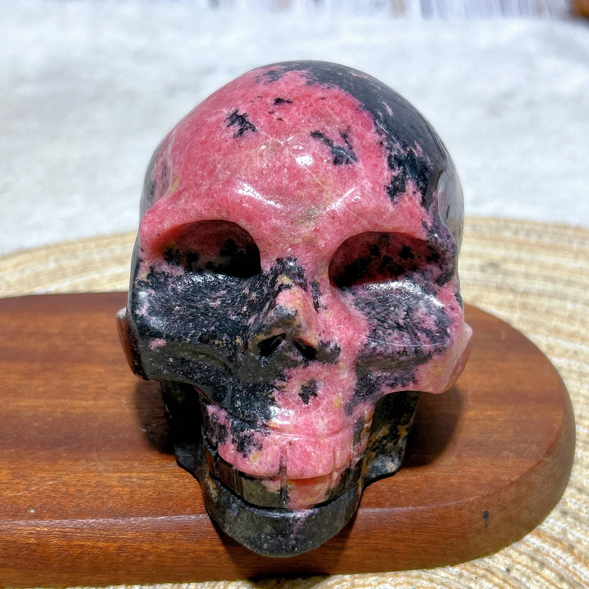 Pink Rhodonite Skull-ToShay.org