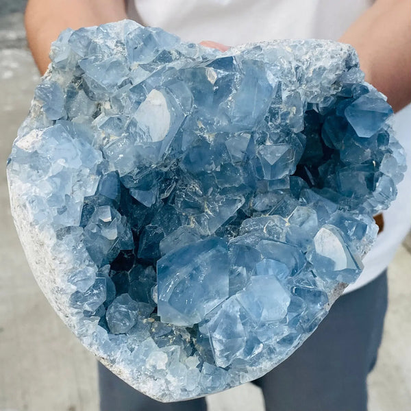 Blue Celestite Geode Quartz-ToShay.org