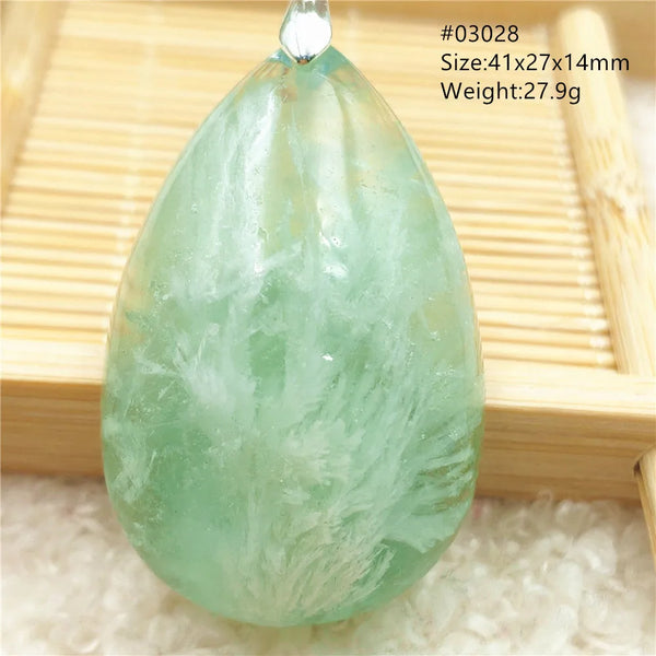 Green Blue Fluorite Pendant-ToShay.org