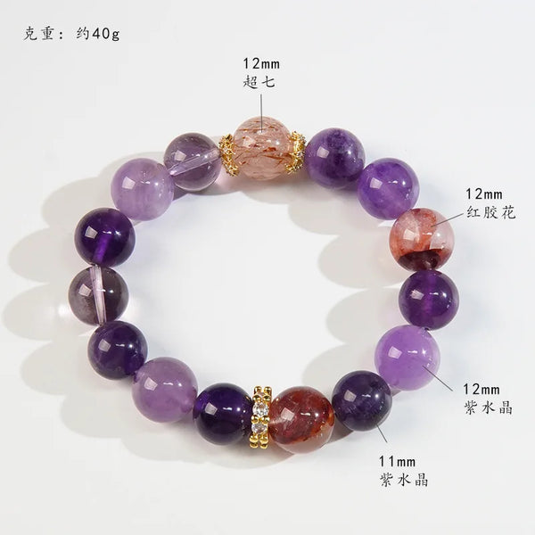 Purple Pink Crystal Bracelet-ToShay.org