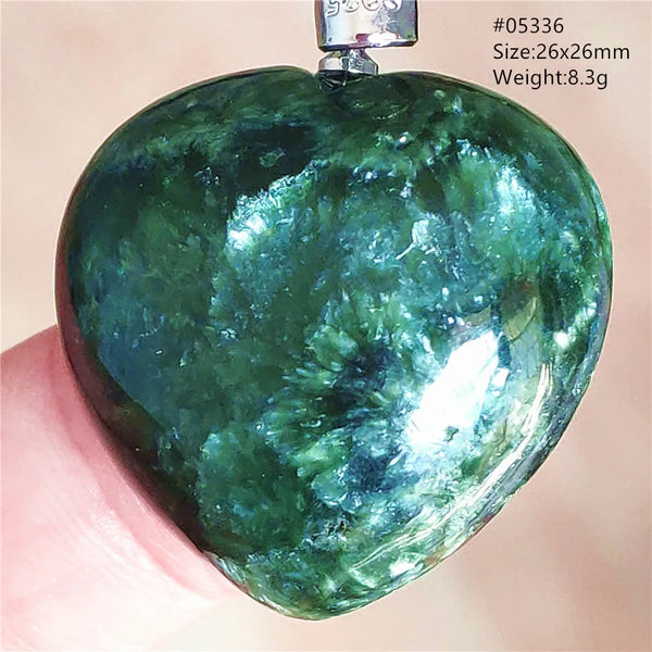 Green Seraphinite Heart Pendant-ToShay.org