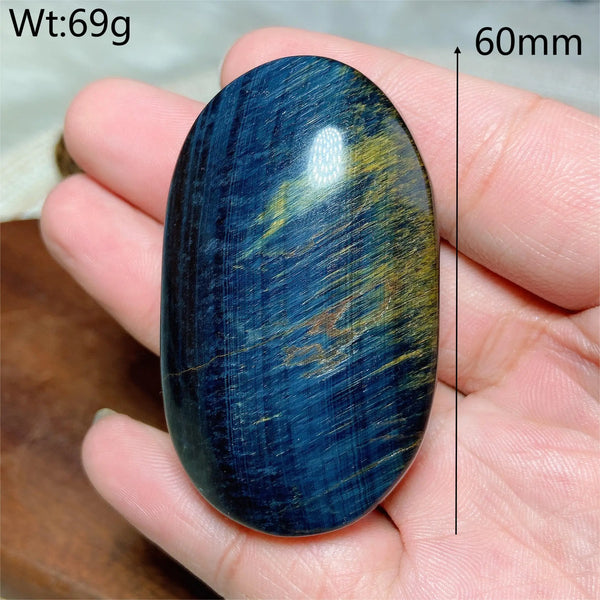 Blue Tiger Eye Palm Stone-ToShay.org