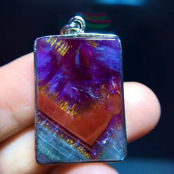 Red Auralite Cacoxenite Pendant-ToShay.org