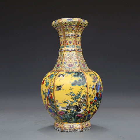 Yellow Garden Ceramic Vase-ToShay.org