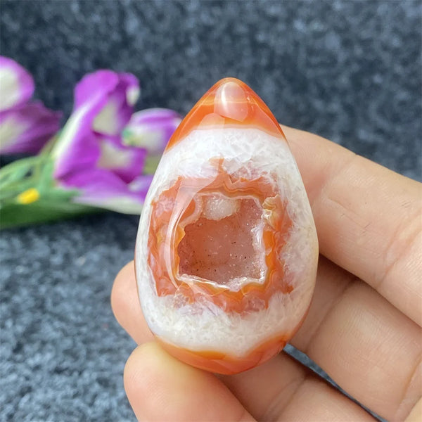 Red Agate Geode Crystal Egg-ToShay.org