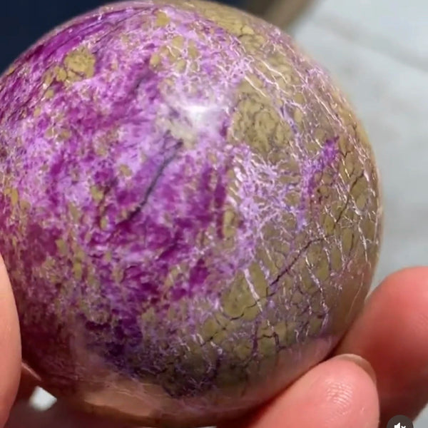 Purple Stichite Serpentine Ball-ToShay.org