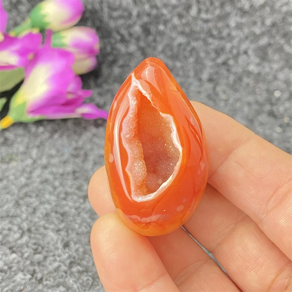 Red Agate Geode Crystal Egg-ToShay.org