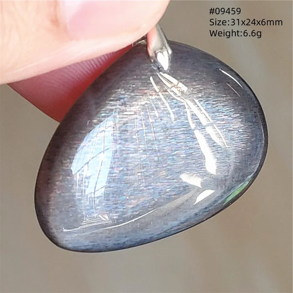 Black Moonstone Sunstone Pendant-ToShay.org