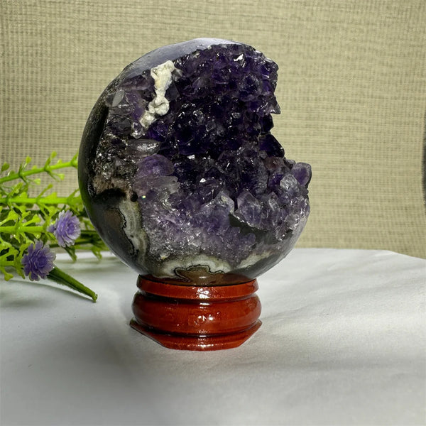 Purple Amethyst Cluster Ball-ToShay.org