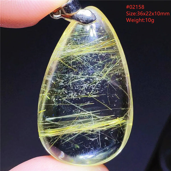 Gold Rutilated Quartz Pendant-ToShay.org