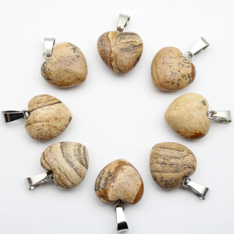 Mixed Quartz Agate Hearts-ToShay.org