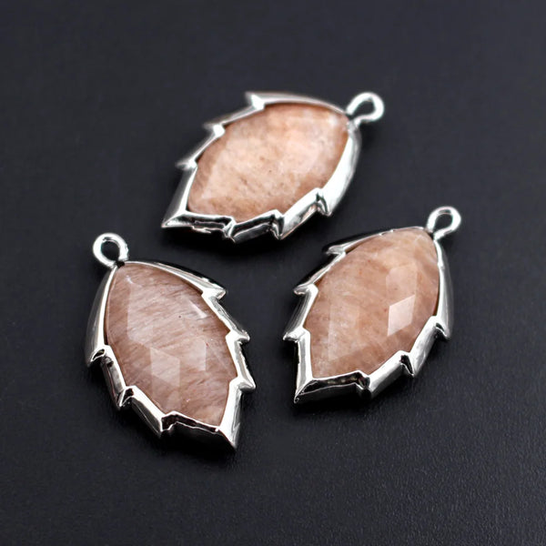 Mixed Crystal Leaf Charms-ToShay.org