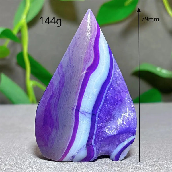 Violet Striped Agate Flame-ToShay.org