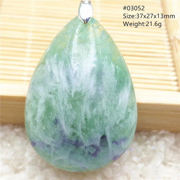 Green Blue Fluorite Pendant-ToShay.org