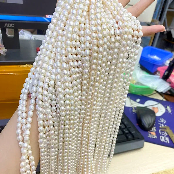 White Pearl Rice Beads-ToShay.org