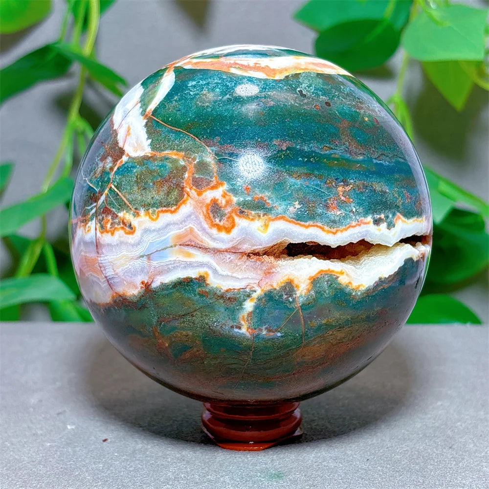 Green Moss Agate Ball-ToShay.org