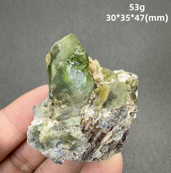Green Peridot Olivine Crystal-ToShay.org