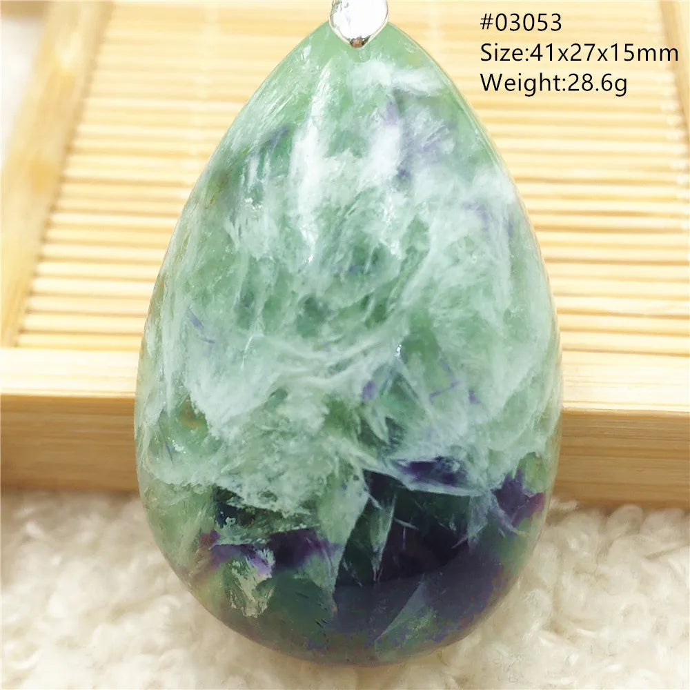 Green Blue Fluorite Pendant-ToShay.org