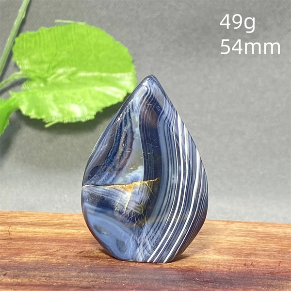 Black Silk Striped Agate Torch-ToShay.org