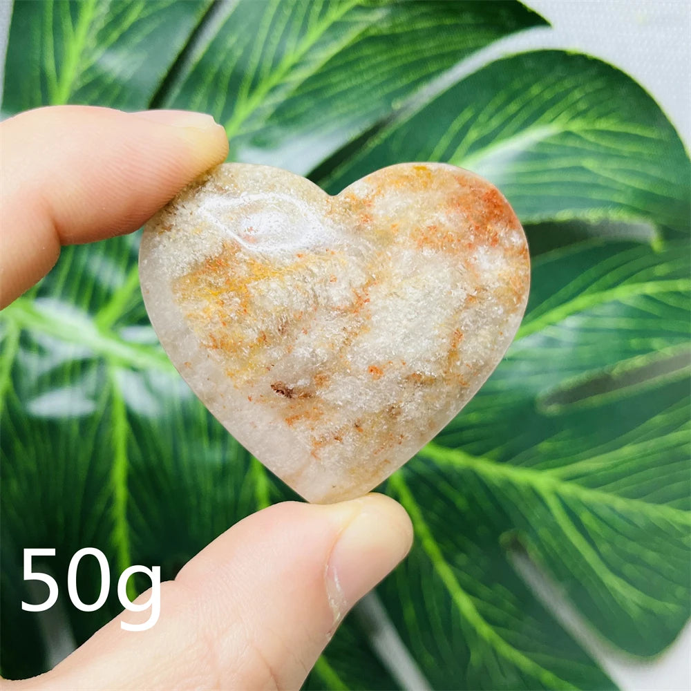 Yellow Garden Ghost Quartz Heart-ToShay.org