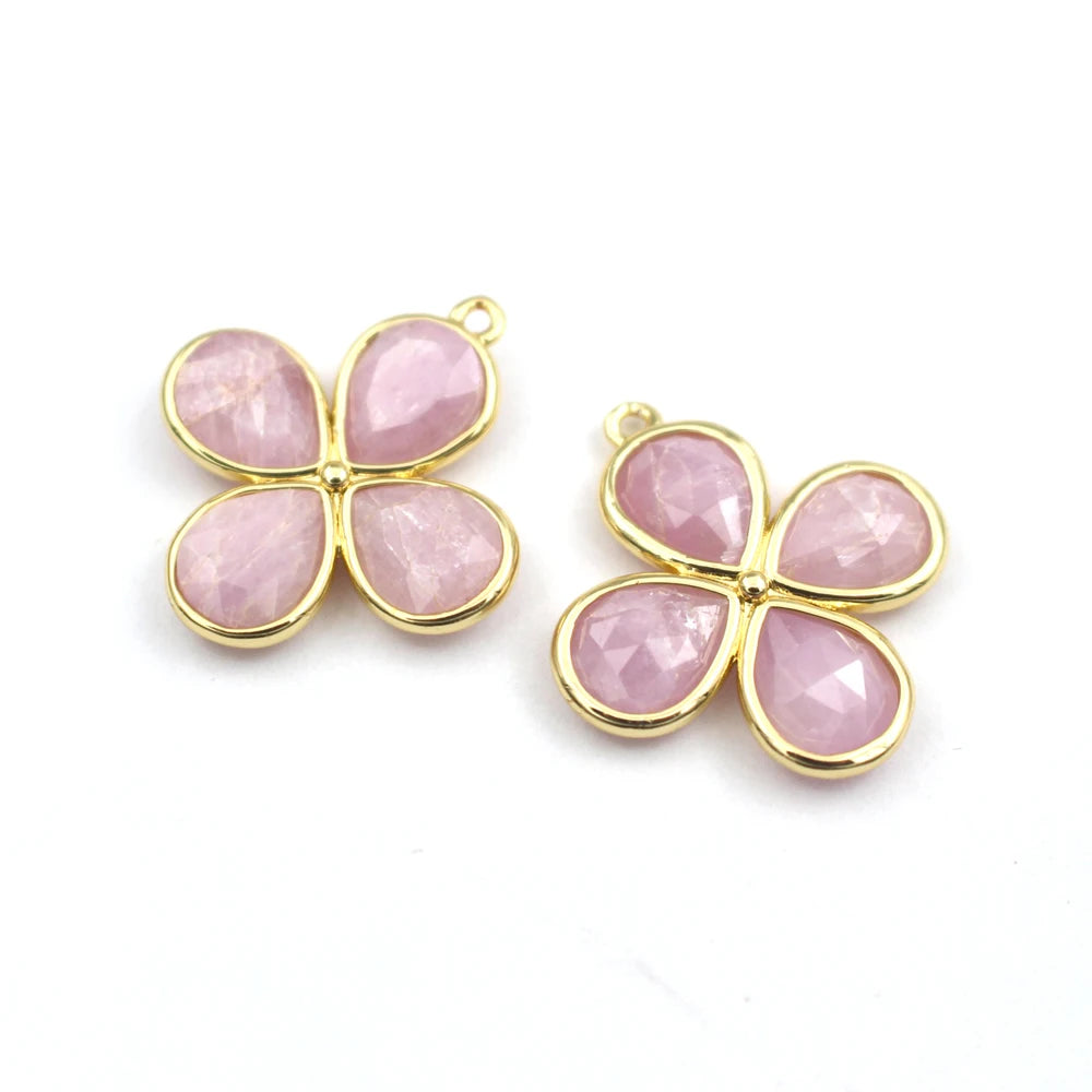 Mixed Crystal Flower Charms-ToShay.org