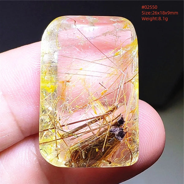 Gold Rutilated Quartz Pendant-ToShay.org