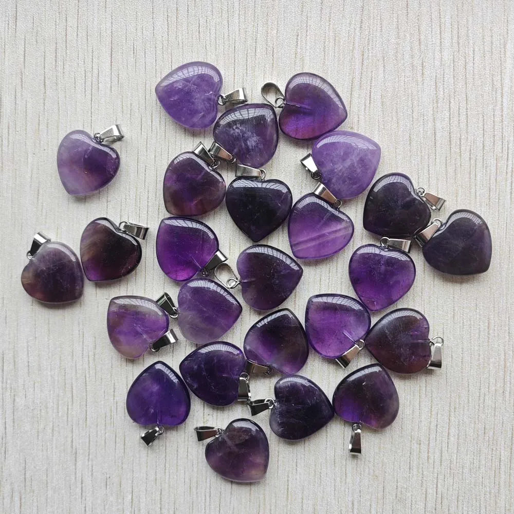 Purple Amethyst Heart Pendant-ToShay.org
