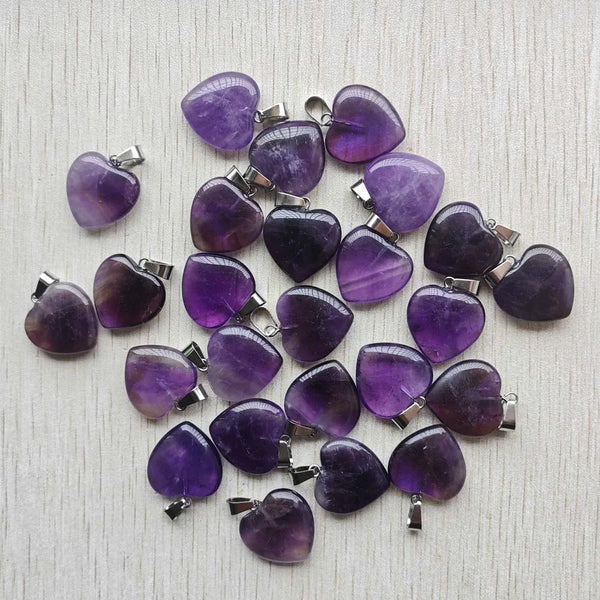 Purple Amethyst Heart Pendant-ToShay.org