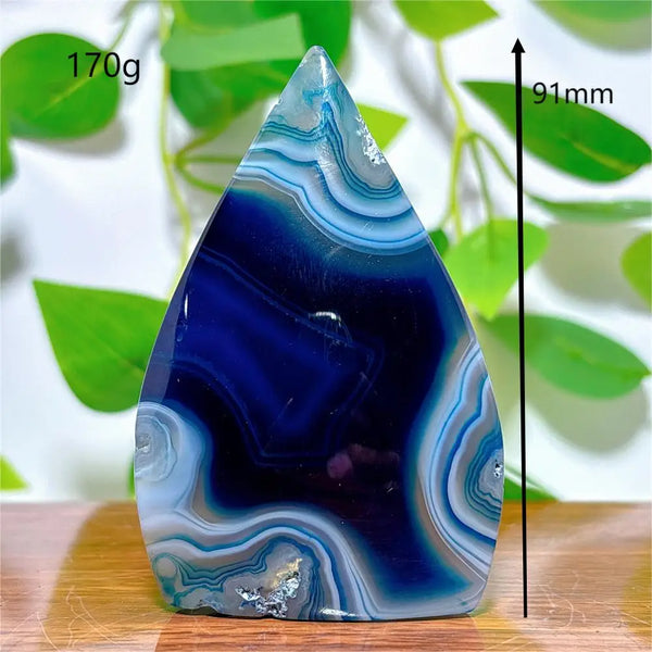 Blue Silk Agate Flame-ToShay.org