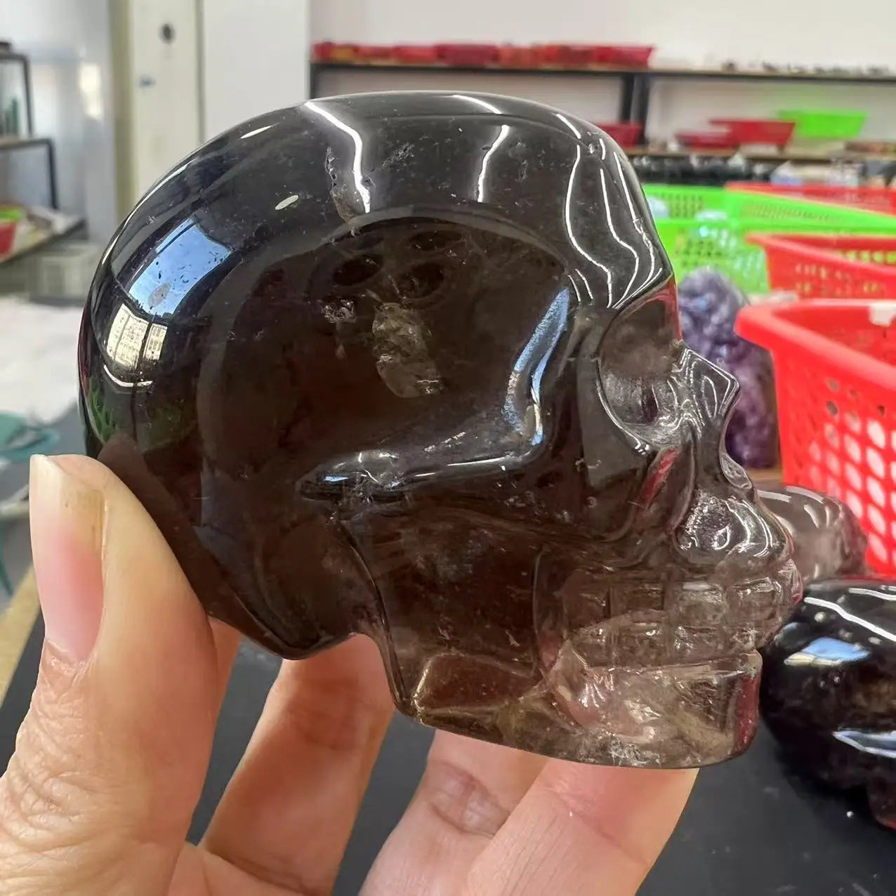 Smoky Quartz Crystal Skull-ToShay.org