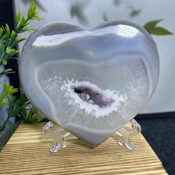 Purple Amethyst Agate Heart-ToShay.org