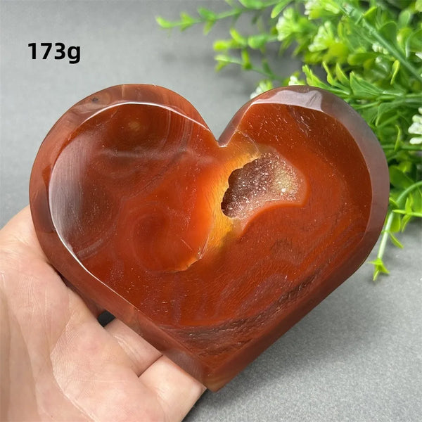 Red Agate Geode Heart-ToShay.org