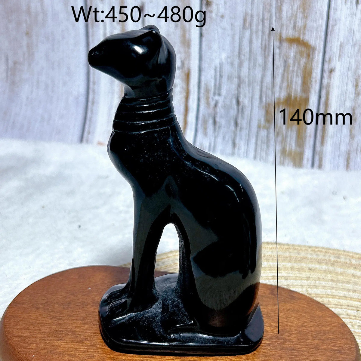 Black Obsidian Egyptian Cat-ToShay.org
