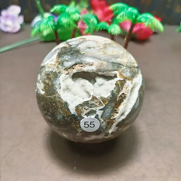 Purple Sphalerite Geode Ball-ToShay.org