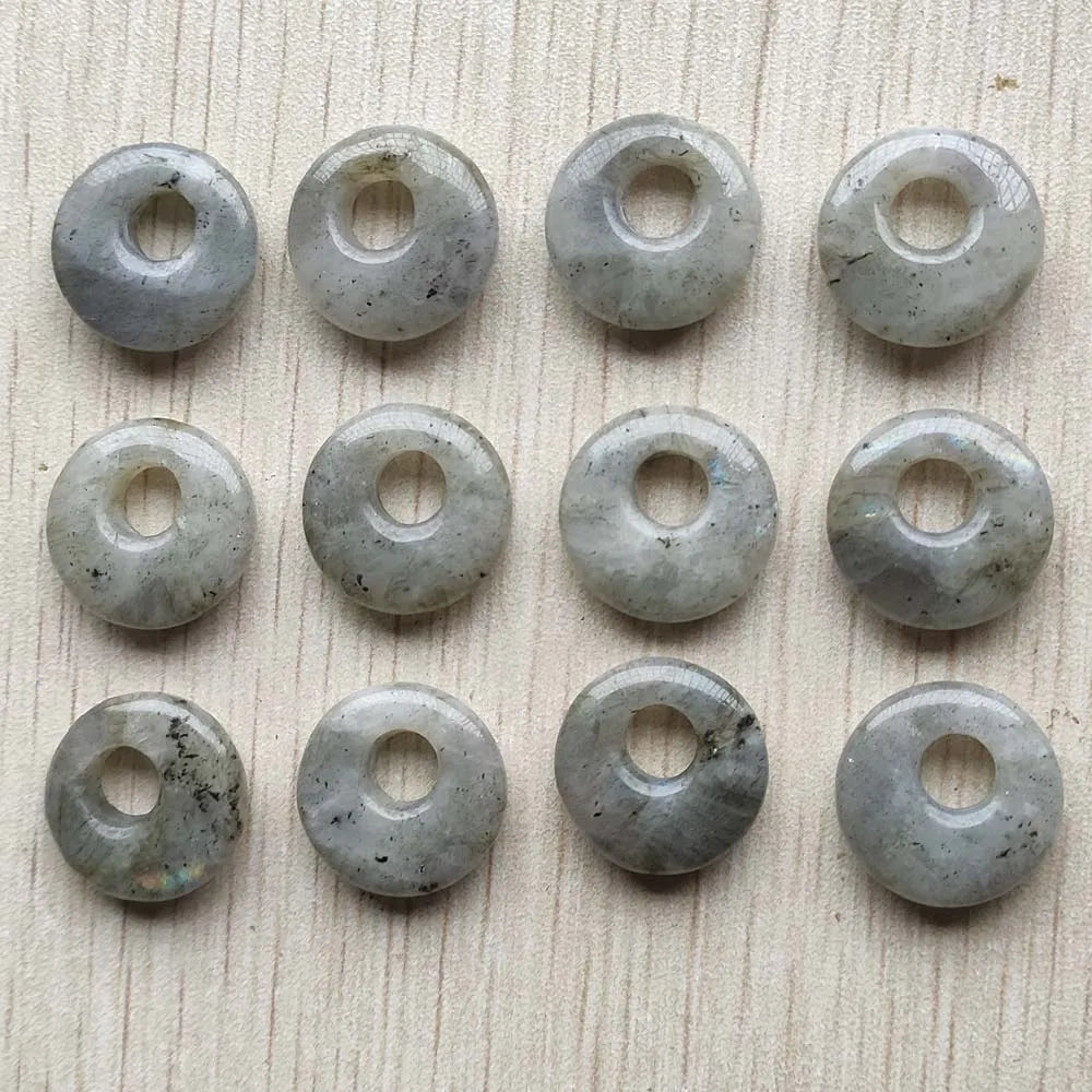 Grey Labradorite Donut Beads-ToShay.org