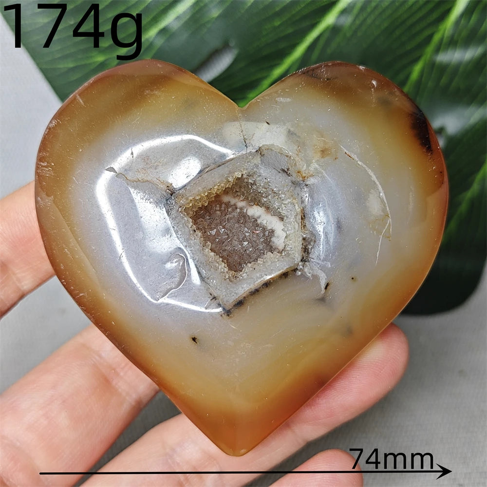 Red Agate Geode Heart-ToShay.org