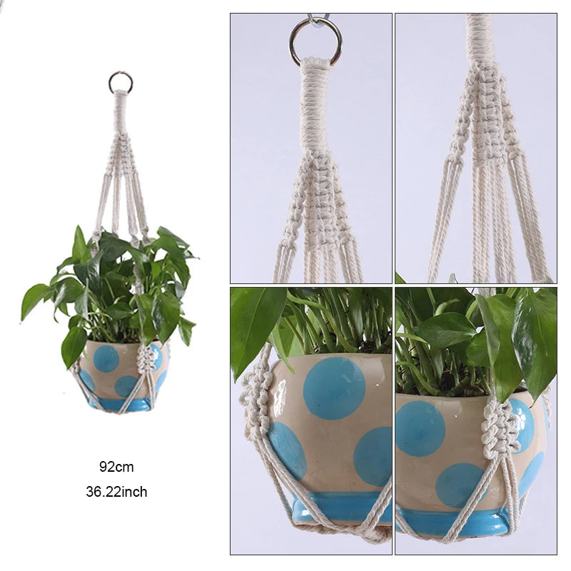 Macrame Plant Hanger Baskets-ToShay.org