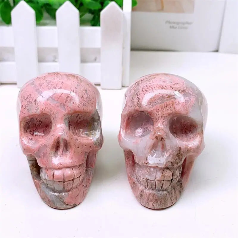 Pink Rhodonite Skull-ToShay.org