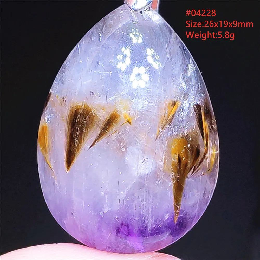 Gold Rutilated Pendant-ToShay.org