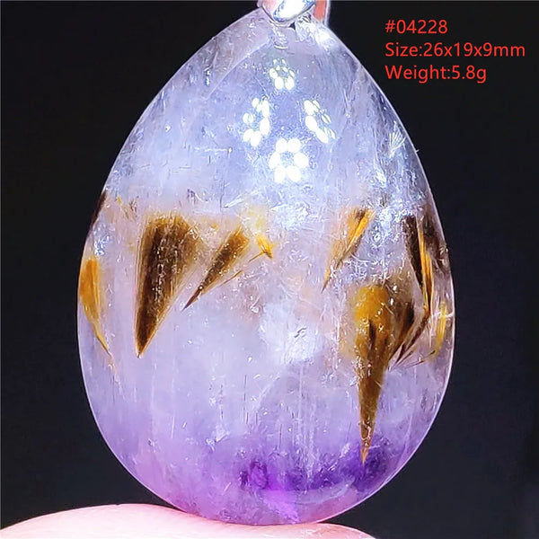 Gold Rutilated Pendant-ToShay.org