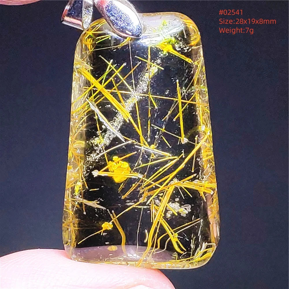 Gold Rutilated Quartz Pendant-ToShay.org
