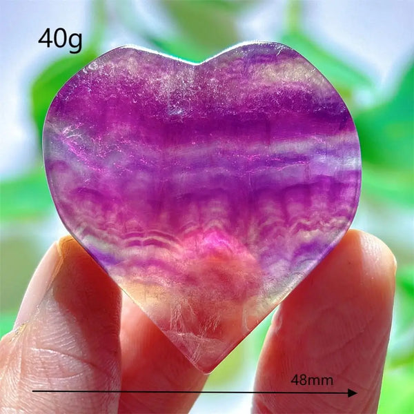 Rainbow Fluorite Heart-ToShay.org