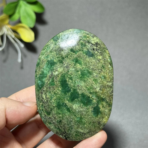 Green Emerald Quartz Palm Stone-ToShay.org
