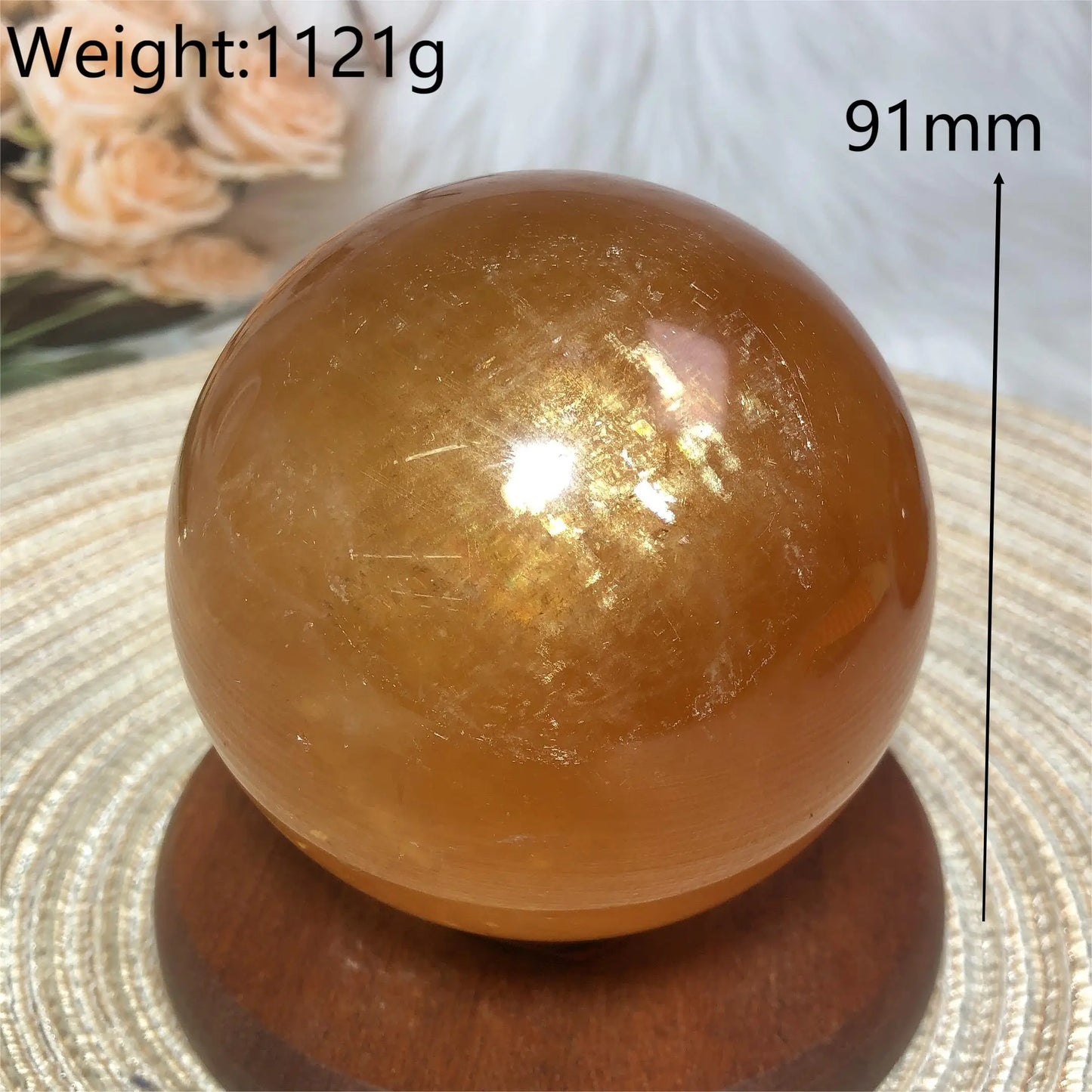 Yellow Honey Calcite Ball-ToShay.org